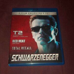 FRANÇAIS / ENGLISH Schwarzenegger 3-film collection bluray t2 red heat total rec